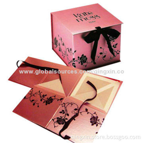 Foldable Paper Gift Boxes with Magnet, Customized Logos, Colors and Sizes Welcomed